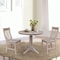 International Concepts Round 36 in Round Extension Dining Table with 2 Cafe Chairs, Washed Gray Taupe, 36 in W, 48 in L K09-36RXT-27B-C61-2 - alternate 2